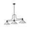 Z-Lite Melange Billiard, 3-Light, 15 In.W x 52 In.L x 21 In.H, Matte Black/Brushed Nickel 725-3MB-BN14 - alternate 5